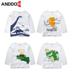 2t 7t menino outono roupas dos desenhos animados causal manga longa para crianças camisetas roupas para meninos topos t boutique crianças roupas