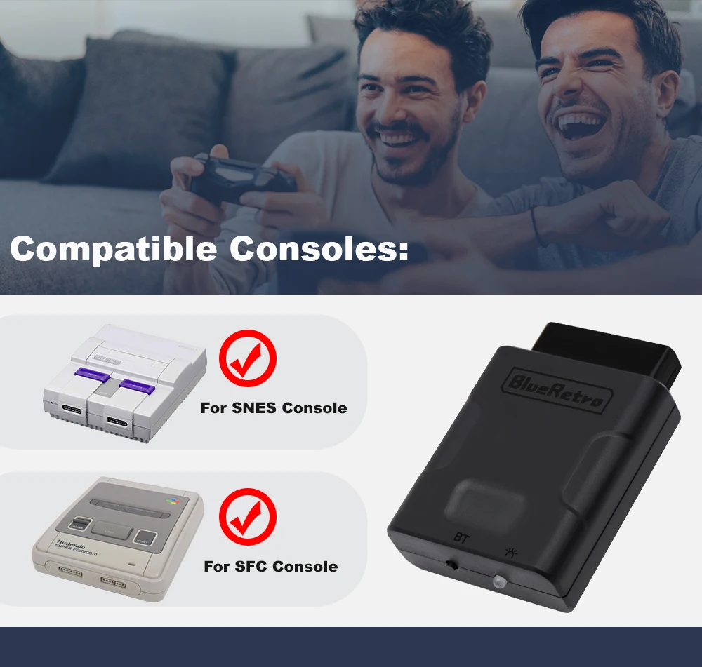 

Retroscaler Blueretro Wireless Controller Adapter For Nintendo SNES SFC Compatible with Switch PS5 PS4 Xbox Gamesir Controller