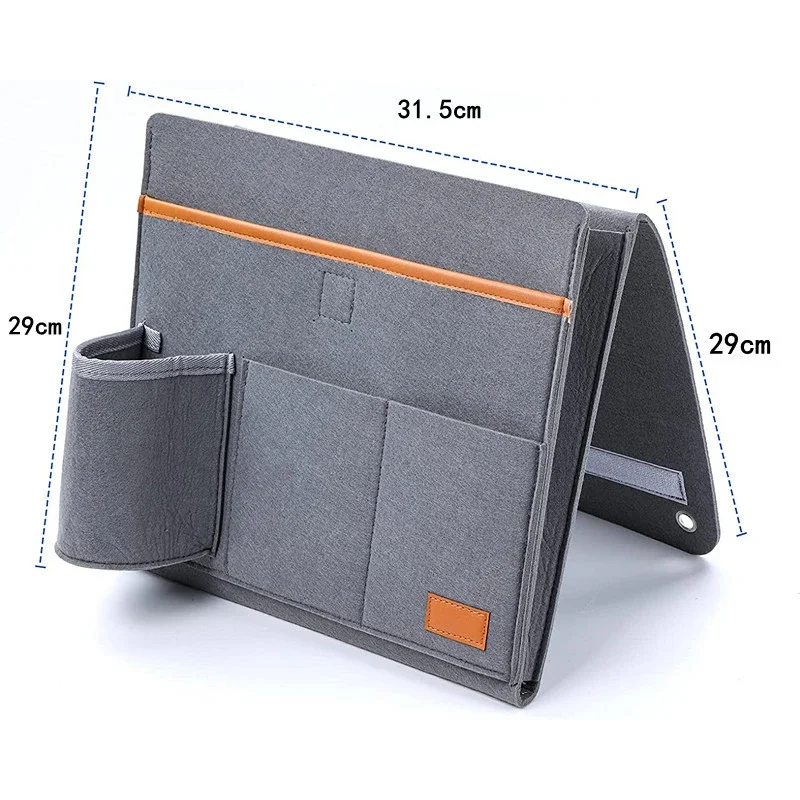 Felt Bedside Storage Bag Bedroom Dormitory Hanging Holder Sofa Books Magazines Sundires Neatening Home Office Organizer Bag