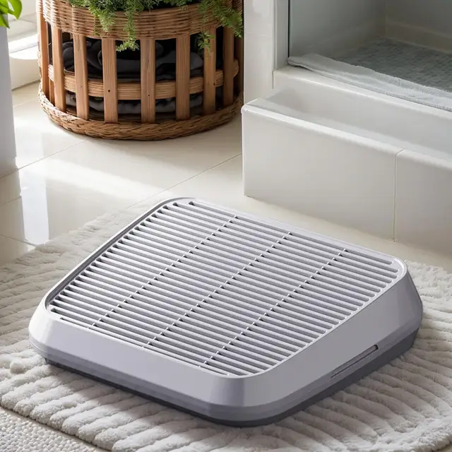 Litter Catcher Cat Steps for Litter Box Double Layer Elevated Tray with Filter Function Non-Slip Trapper Easy Cleaning Supplies