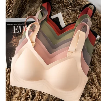 Push-Up Seamless Bras For Women Plus Size Bra Non-wire Wide Adjustable Straps Underwear Sexy Lingerie Comfort Intimates M-3XL