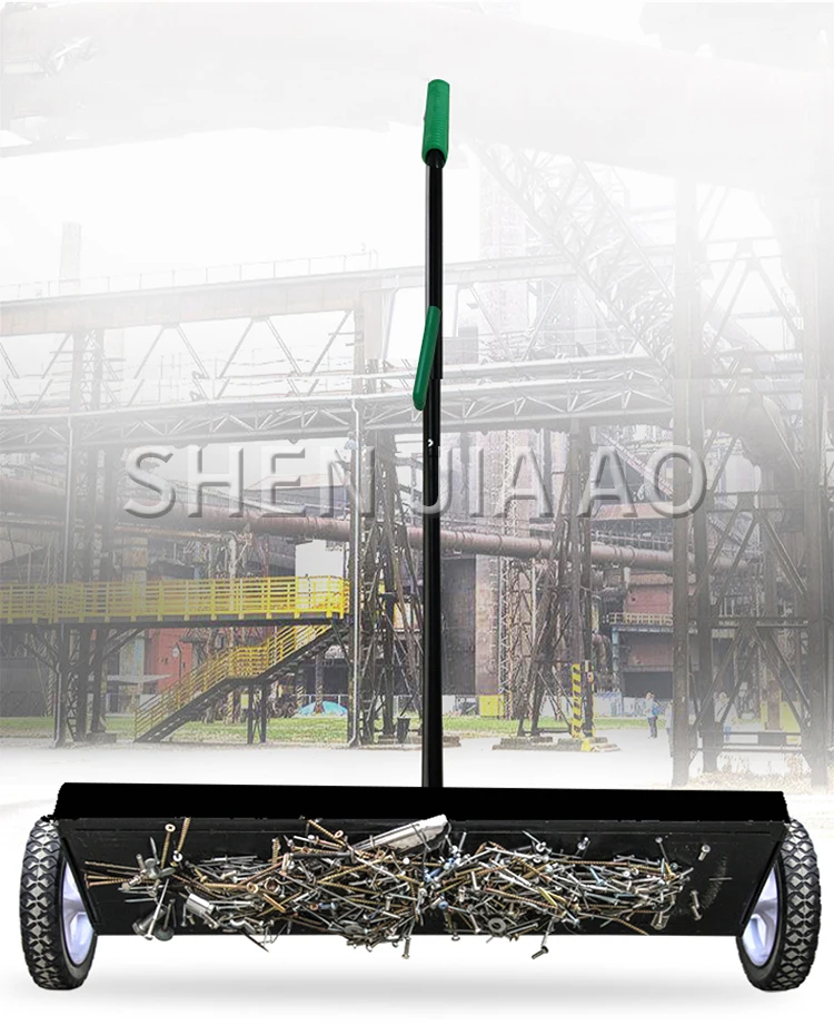 36 inches 20KG Magnetic Scavenger Iron Chip Picker Hand Push Iron Sweeper Sweepe
