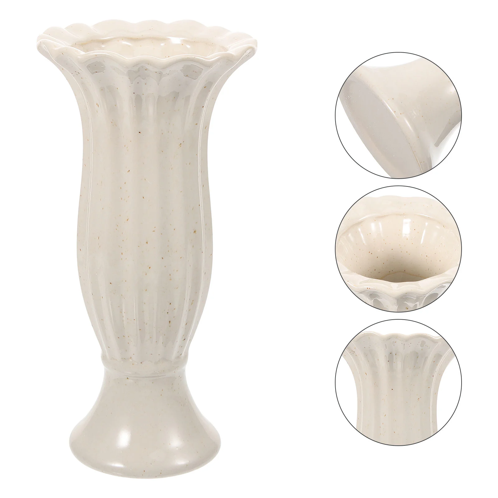 Cemetery Decoration Decorations Beige Vase Adornment Memorial Flower Decorate Father 5