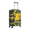 Custom Cute Pokemon Pikachu Luggage Cover Protector Washable Travel Suitcase Covers 2