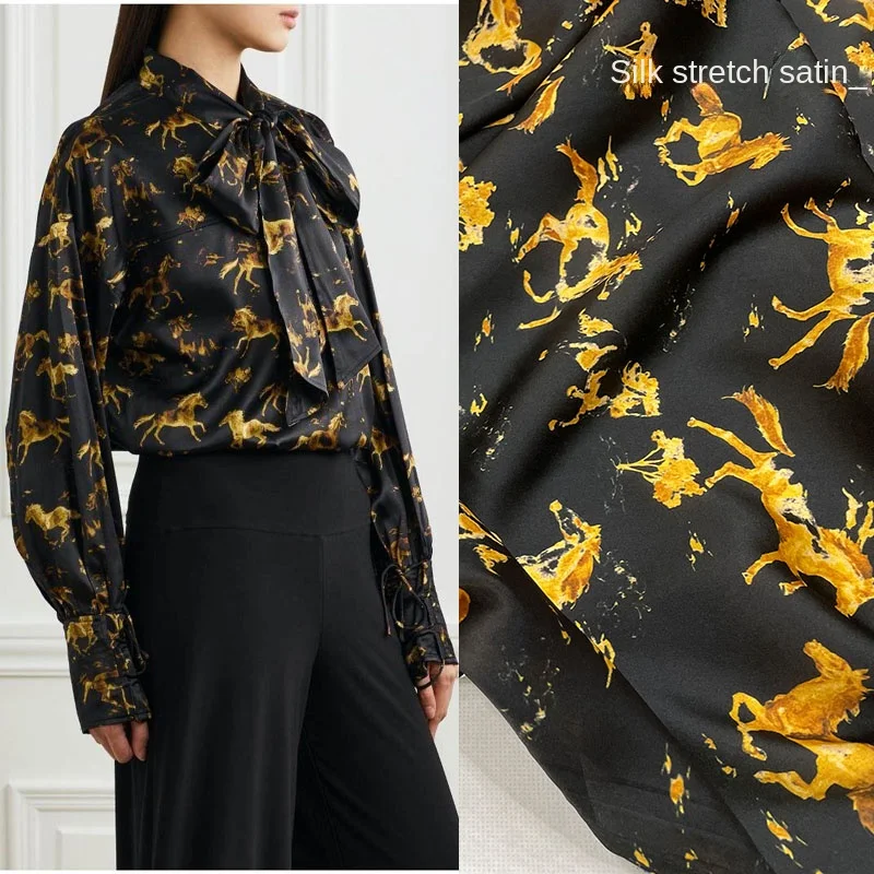 Marchi Autunnali Golden Horse Galoppo Puro Cotone E Tessuto Per Abiti In Seta Abbigliamento Da Cucito Di Alta Qualità Fai Da Te Alibaba Express