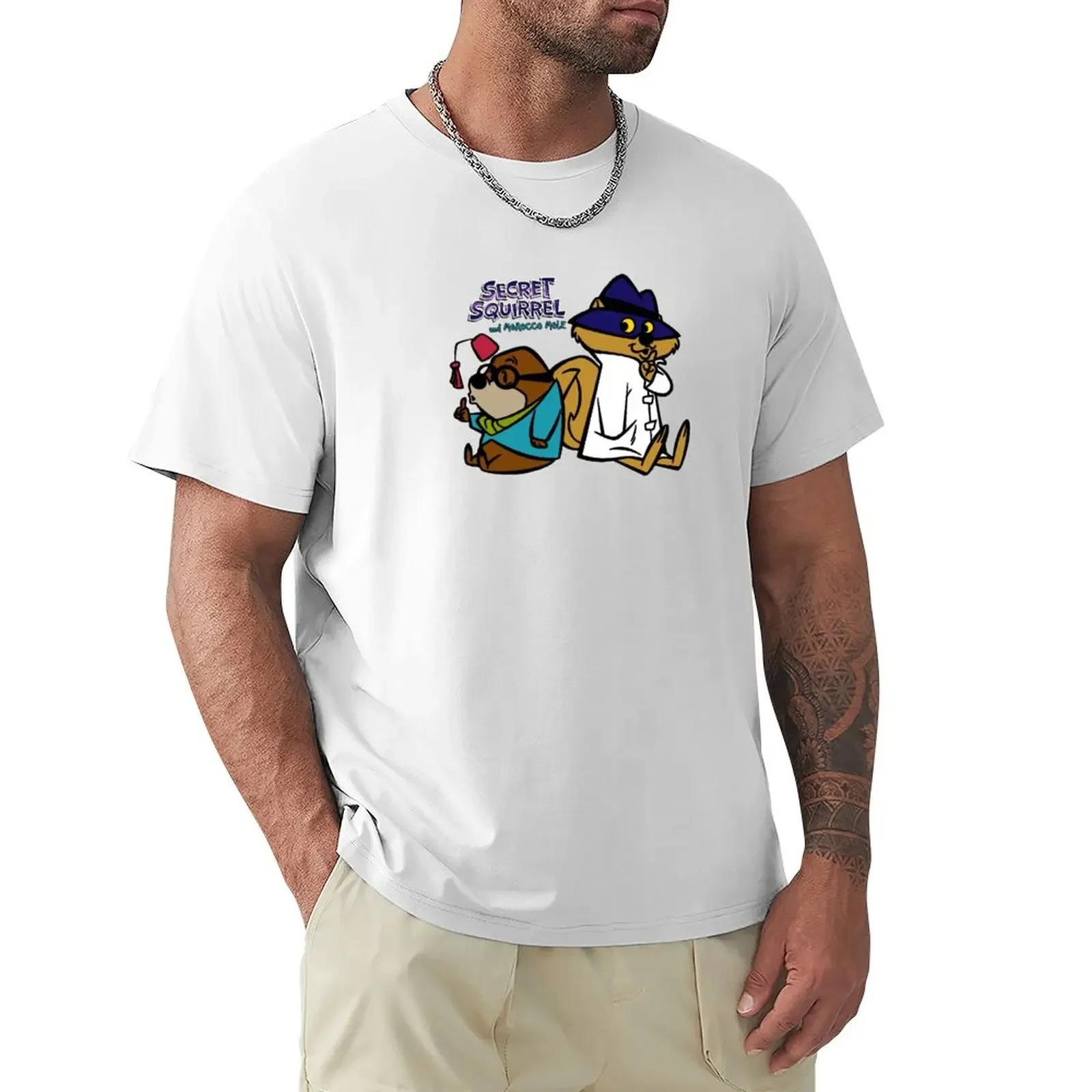 

Secret Squirrel & Morocco Mole T-shirt blanks kawaii clothes oversized men workout shirt