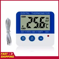 Thermomètre numérique pour réfrigérateur et congélateur avec écran LCD, alarme et température maximale et minimale pour intérieur et extérieur 1