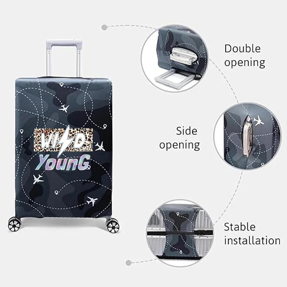 Suitcase Covers Portable Trolley Box Cover Suit for 18-32 Inch Bag Stretch Fabric Dust Cover Travel Accessories Wild Series