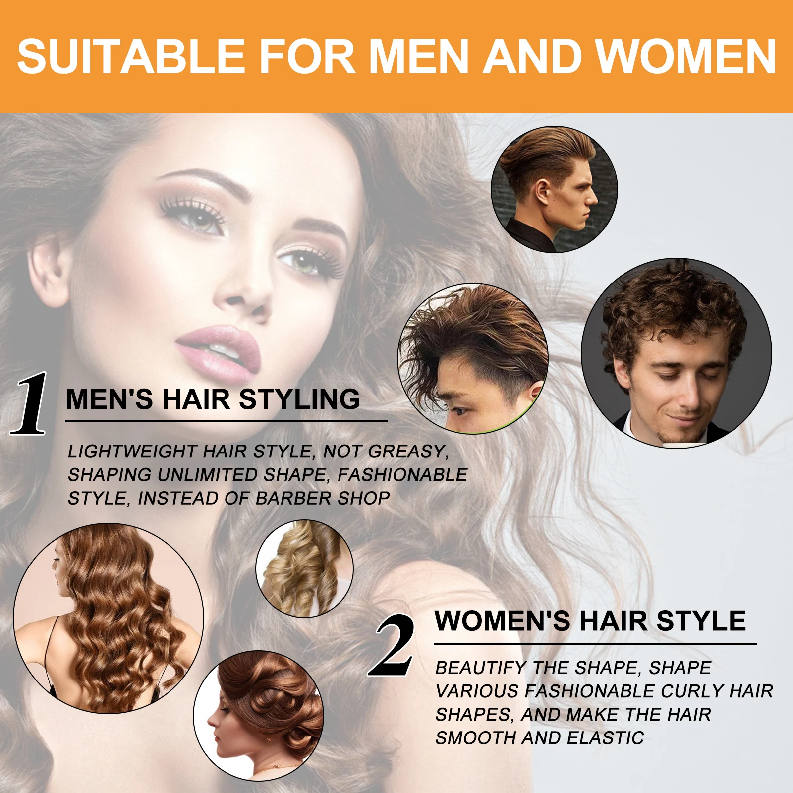 Moroccan Oil Curly Hair Elastin Improve Hair Brightness Smooth Frizzy Prevent Dryness Moisturize Shape Fluffy Care