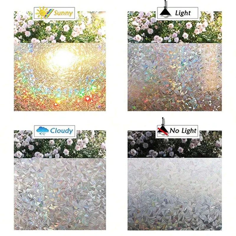 Window privacy sticker 1/2m static electricity adhesive free frosted anti peeping translucent glass