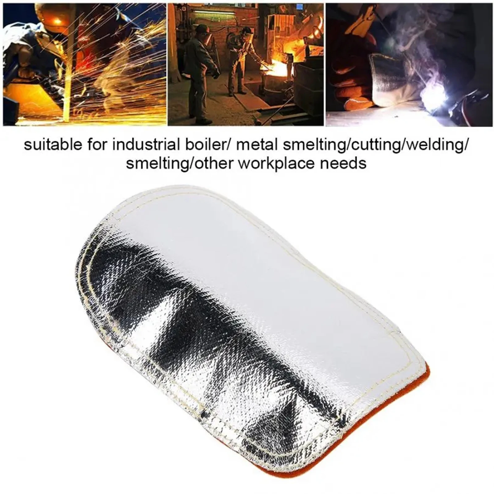 Fireproof Gloves Pad Welding Hand Pad Welding Glove Heat Shield work gloves protective gloves flame retardant gloves For Cutting Camping Welder Furnace Metal Smelting