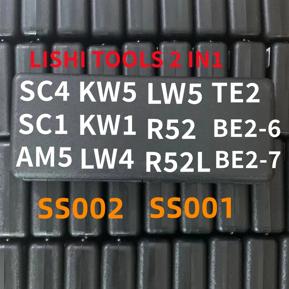 Lishi 2 in 1 2in1 Tool SS002pro R52 R52l KW1 KW5 SC1 SC4 M1/M2 AM5 BE2-6 LW5 For Civil Lock Opener Hand Tool Lock
