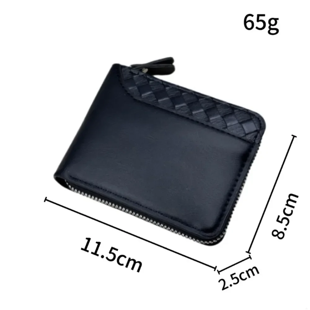 Leather Men’s Wallet Luxury Mens Purse Male Zipper Card Holders with Coin Pocket Rfid Wallets Gifts for Men Money Bag