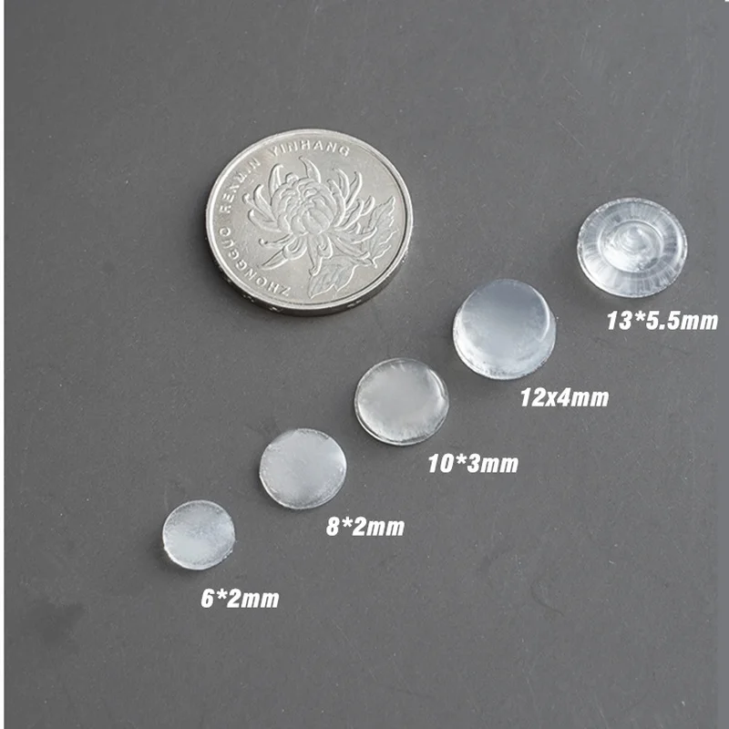 Self Adhesive Door Stopper Clear Silicone Rubber Furniture Pads Rubber Damper Cushion Cabinet Bumpers Wall Protector