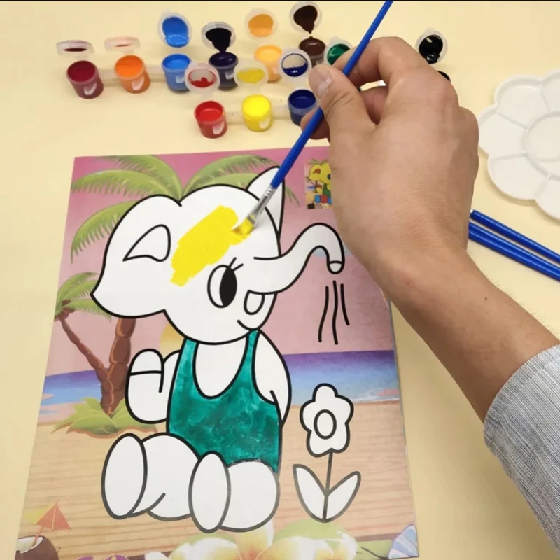 子供のためのアクリル絵の具ストリップ,水彩絵の具,日曜大工