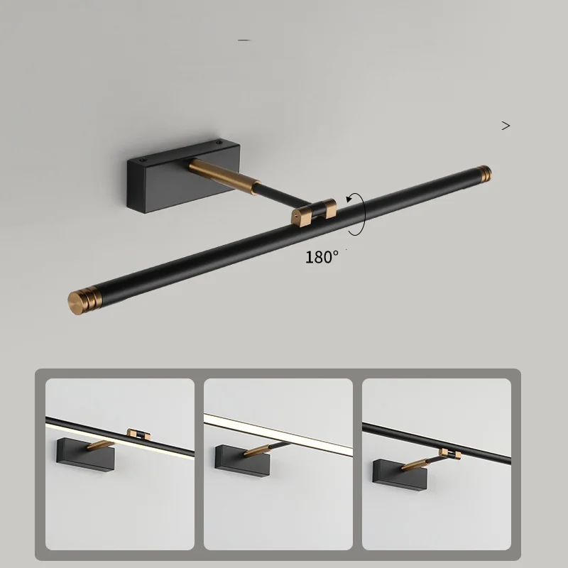 Hotel Bathroom Dressing Table Wall Lamp Metal Plating Body Up Down Sconce Lighting Bedroom Decoration Bathroom Mirror LED Lustre