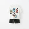 Printed Spider Man Boys T-shirt Tracksuits Summer Clothing Loose Casual Short Sleeved Suit Kids Cartoon Tee Shorts Two Piece Set 3