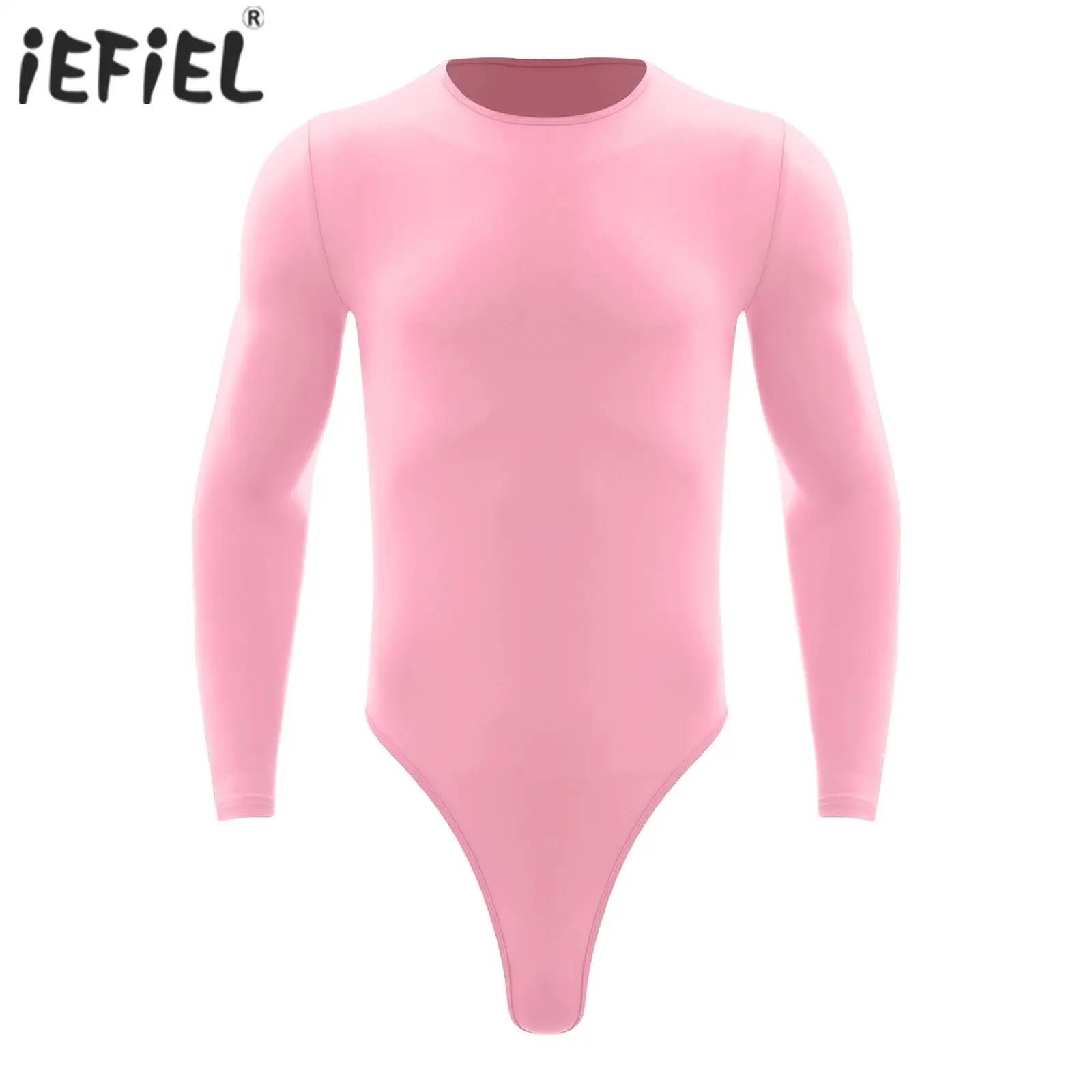 Men Bodysuit Rompers One Piece Long Sleeve