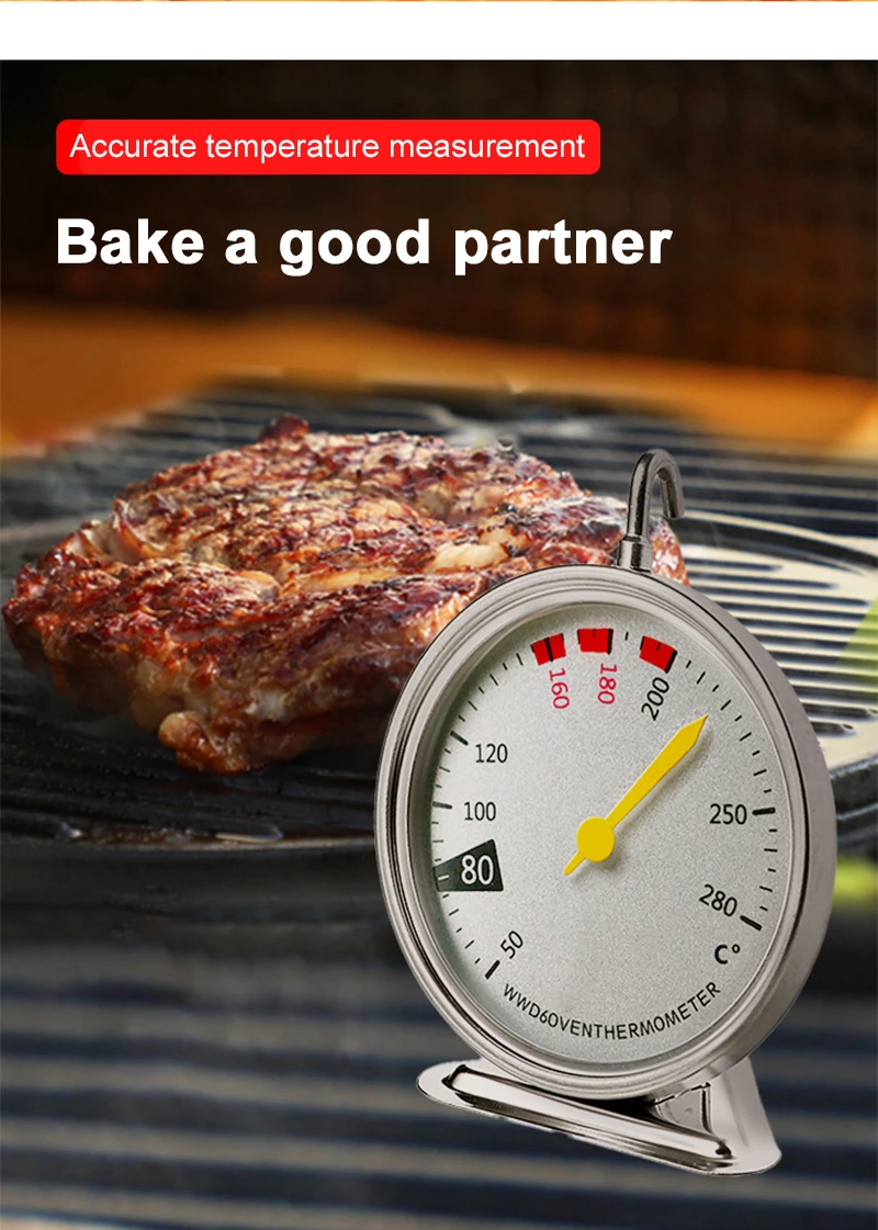 Description Picture 5 of itemOven Thermometers Temperature Meter Stainless Steel Oven Cooker Temperature Gauge For Household Food Baking Kitchen Accessories