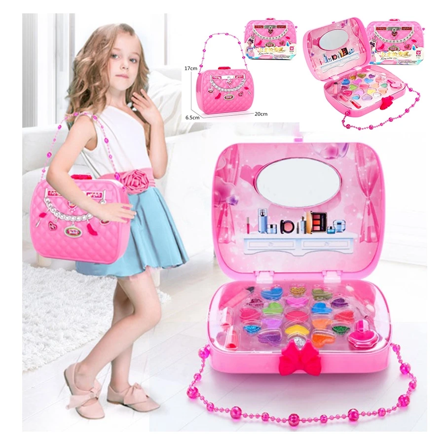 

2023 Kid Makeup Toys Cosmetic Princess Makeup Box Safe and Harmless Kit Eye Shadow Palette Toy Makeup for Girls Gifts