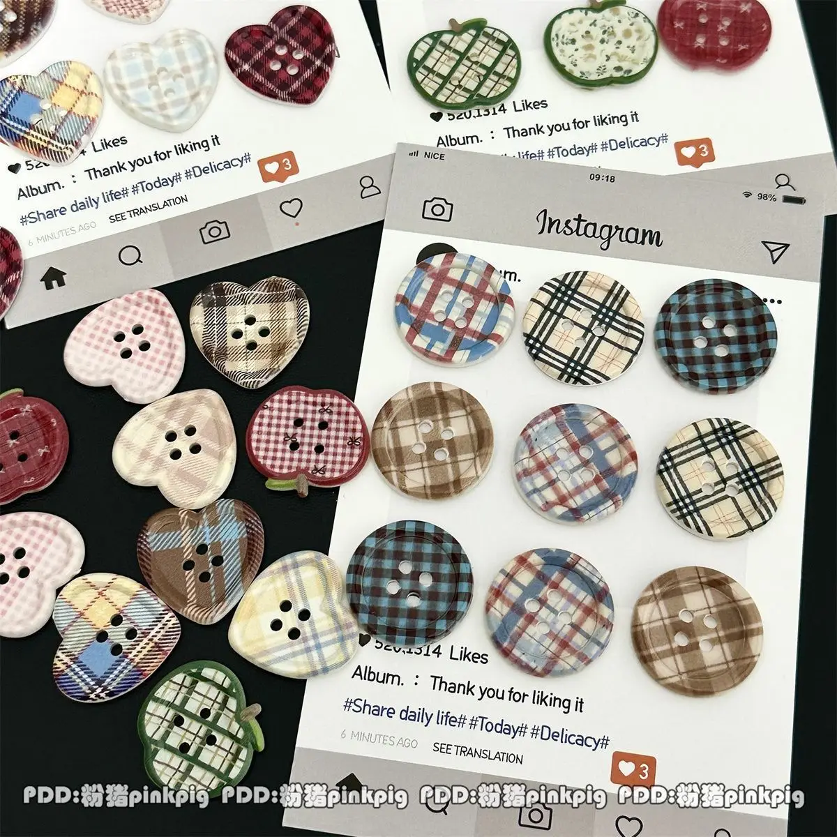25Pcs Mixed Color Handmade Resin Round 2/4-hole Button for Sewing Clothes Accessories Crafts Scrapbooking DIY Apparel Supplie