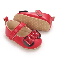 Spring And Autumn Baby Bow Princess Shoes Newborn One Year Old Female Baby Cannot Step Off Shoes 2