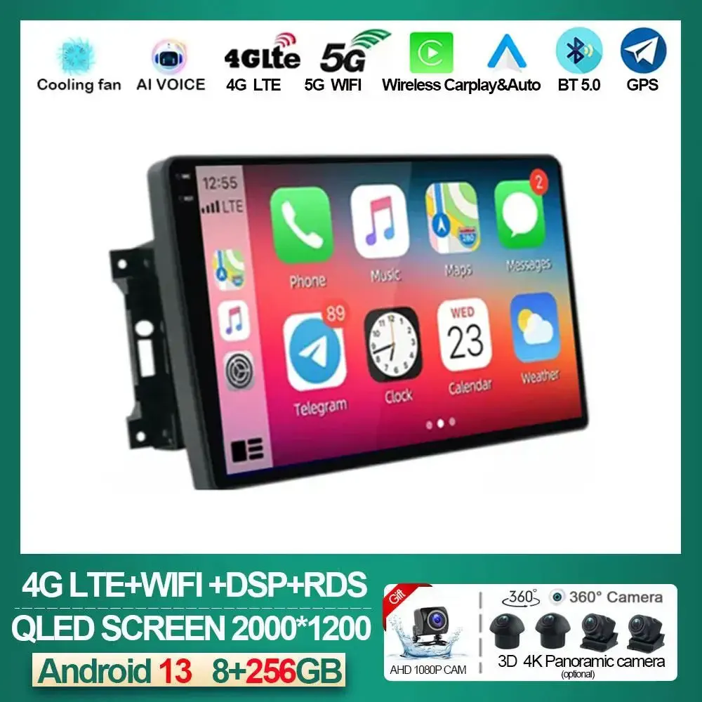 

Android 13 Car Radio QLED GPS Navigation Multimedia Player For Jeep Compass/Commander/Grand Cherokee/Wrangler/Liberty AutoRadio