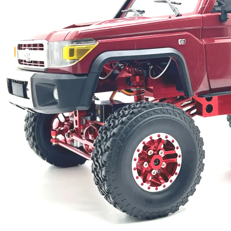 Metal MN82 1:12 Retro Rc Car with LED Lights Full-scale Simulation LC79 Professional 4WD Remote Control Pickup Truck Model Toys 5