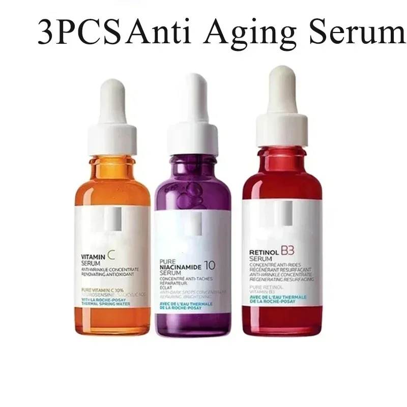 

3PCS Original France Serum Effaclar Serum Retinol B3 Pure Vitamin C10 Hyalu B5 Niacinamide 10 Cicaplast B5 Moisturizing Set