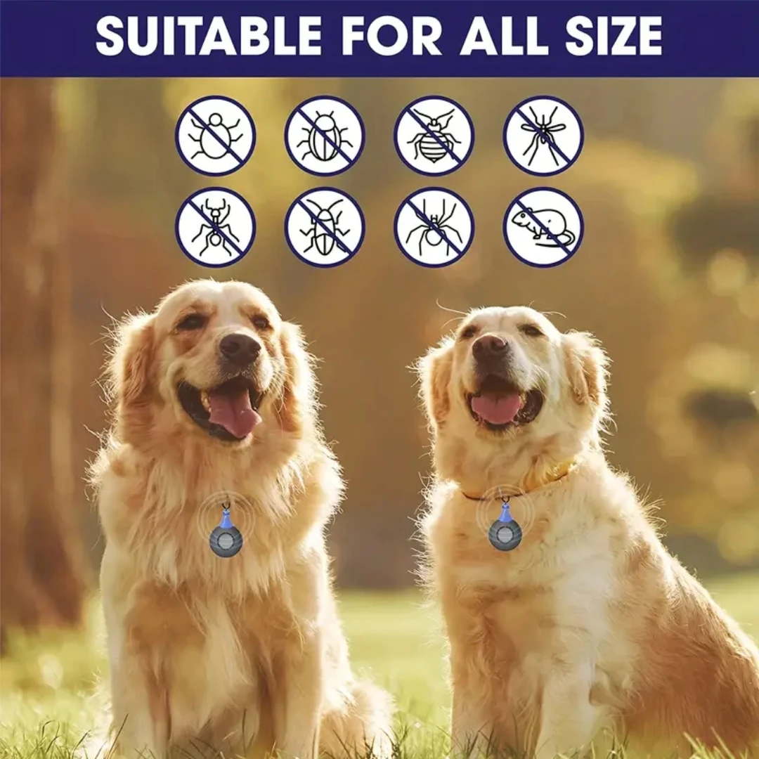 Ultrasonic Flea & Tick Repeller For Pets-Dog Flea & Tick Control The Collar Will Protect Your Pets Automatically