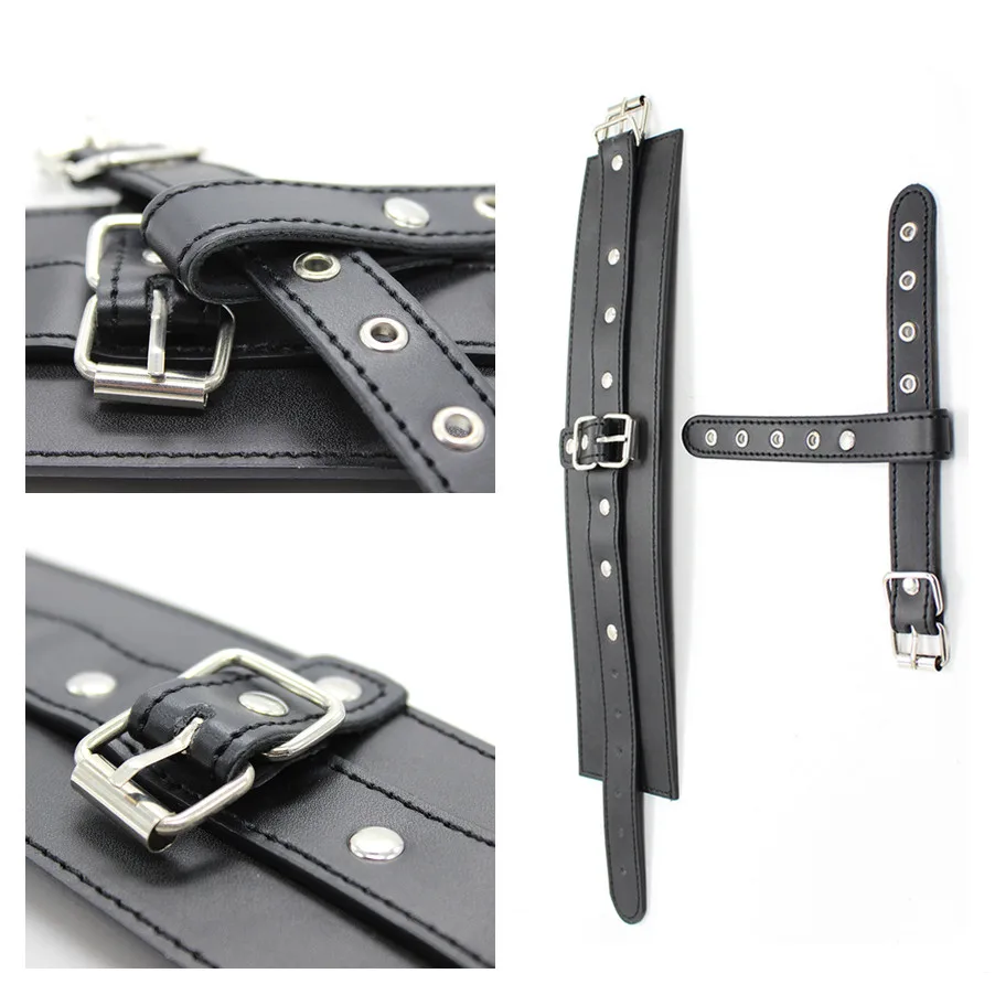 Wrist Leather Hand Thumbs Cuffs Binding Belt Slave Bdsm Bondage Cosplay Ankle Wrist Strap with Toes Restra_voghion.com