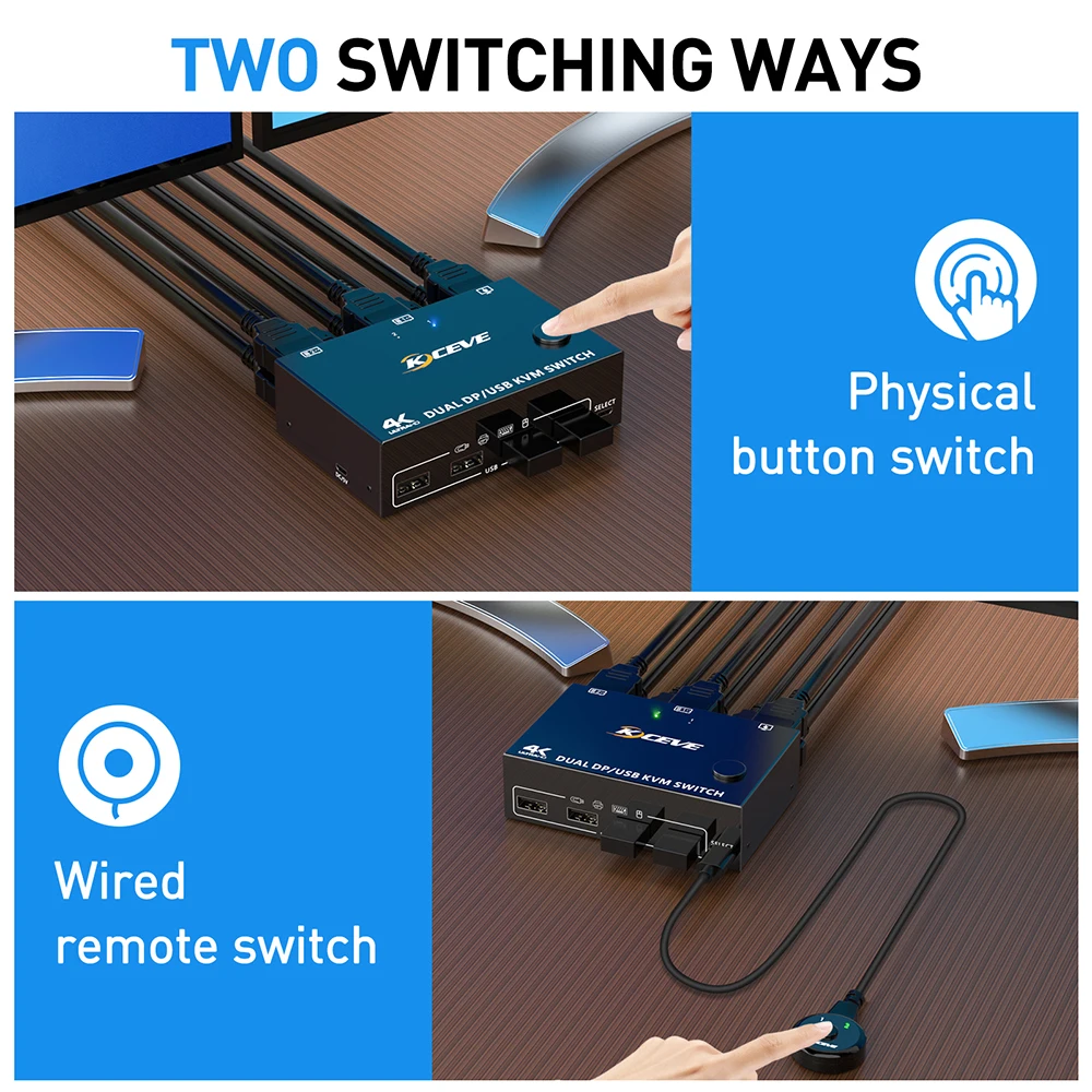 4 Ʈ KVM ġ 4x2   4K @ 60Hz Ȯ ÷ USB KVM ġ, 4  2  4 PC  Ű 콺 