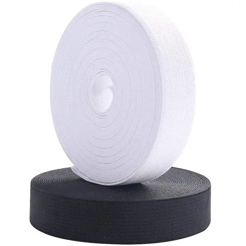 5Meters Sewing Elastic Band Heavy Stretch High Elasticity Knit Elastic Band for Sewing Waistband Elastic White black 10-60MM - Image 3