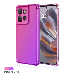 Shockproof Gradient Silicone TPU Protective Phone Case Cover for Moto Edge 70 (Pink Purple)