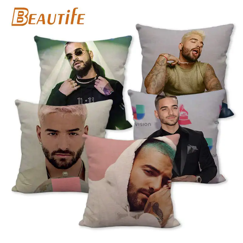 

Пользовательский чехол для подушки Maluma 45x45 см, Свадебный Декоративный чехол для подушки, экологически чистый чехол для подушки из хлопчатобумажной ткани