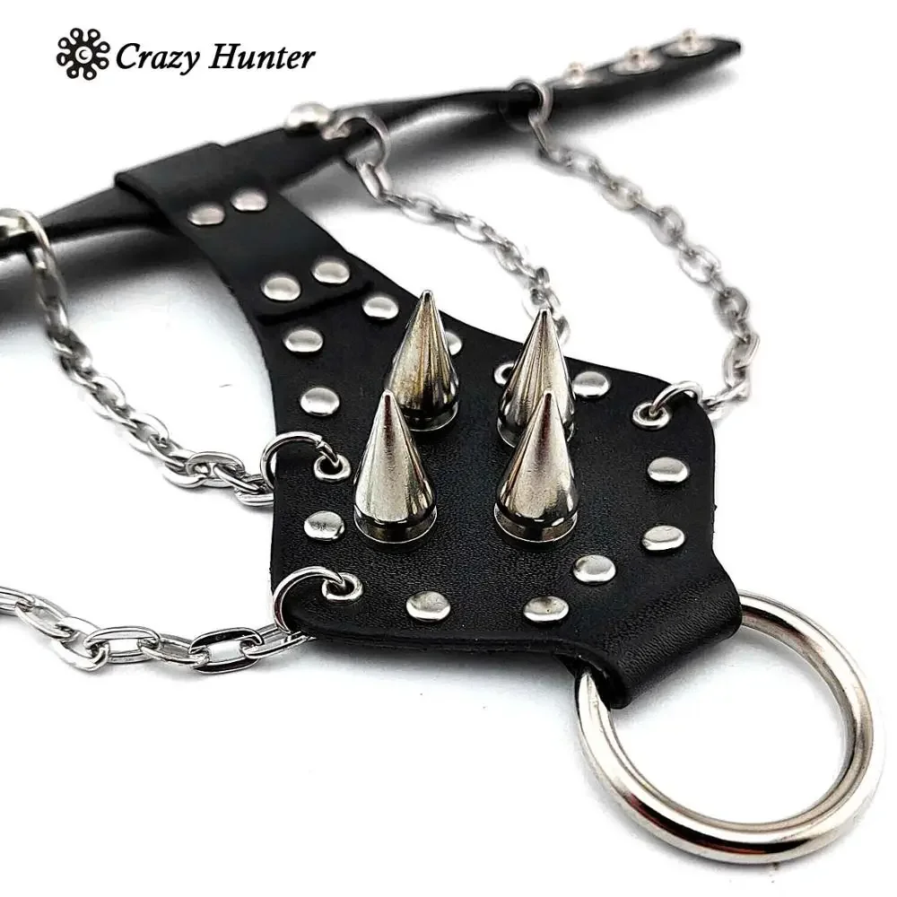 Punk Studded Bracelet Mens Rock Biker Cuff Men/women adjustable B1