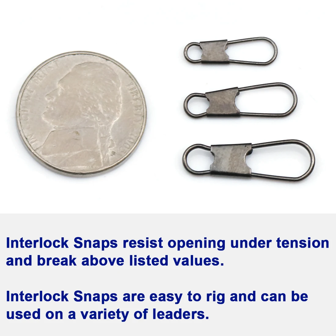 FishTrip Interlock Fishing Snap Clip 50-100pcs Quick Change Stainless Steel Fishing Lure Connector Terminal Tackle