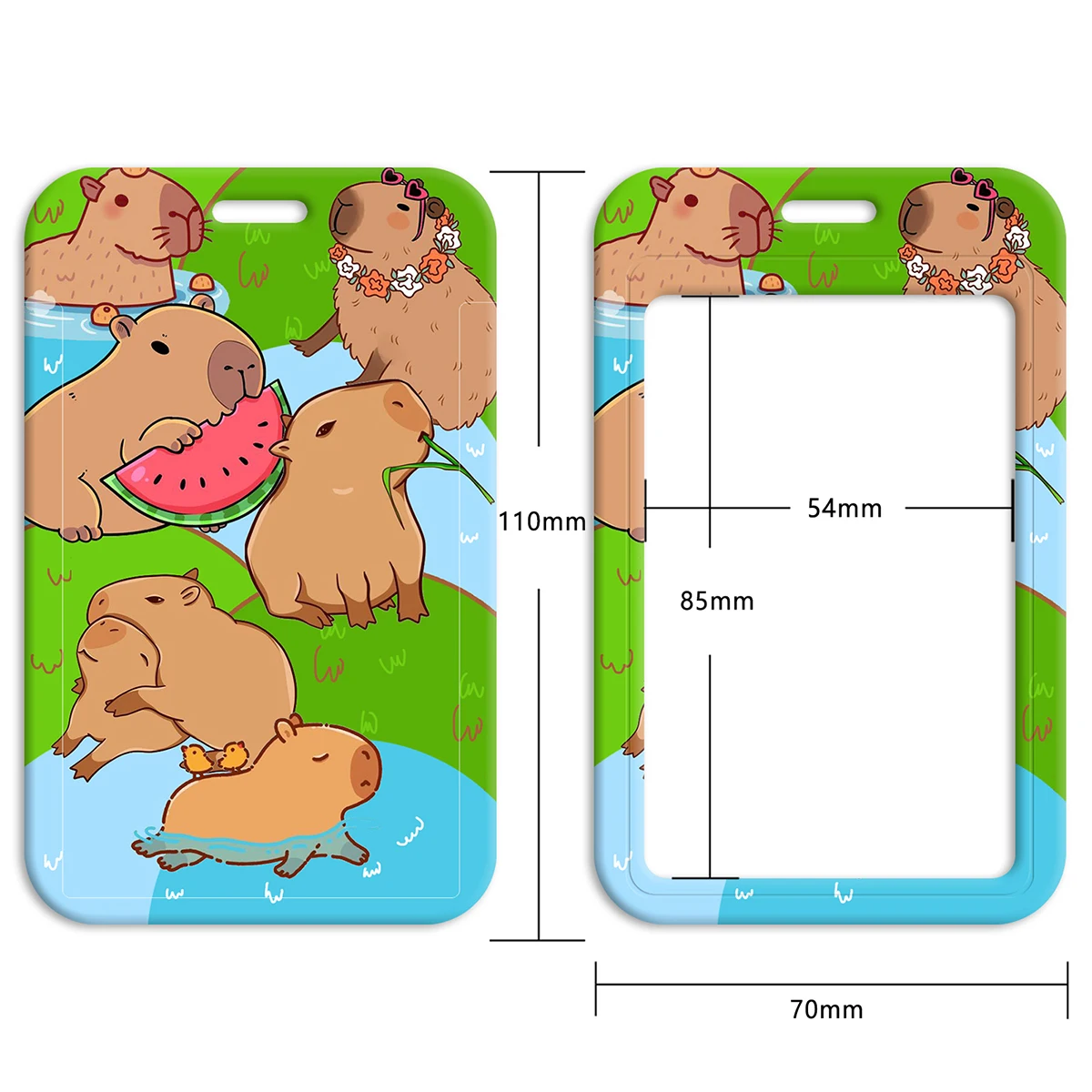 Adorable Capybara Lanyard with Card & Key Holder - Perfect Holiday Gift