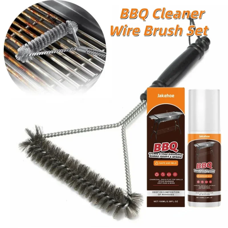 Premium Stainless Steel Non-Stick Barbecue Cleaning Brush