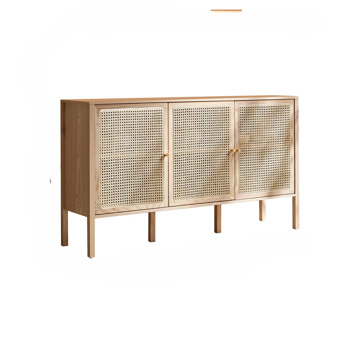 

Nordic Small Apartment Garden Art Simple Home Cupboard Multi-Functional Solid Wood Storage High Cabinet