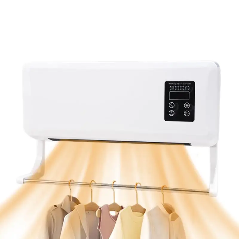 เครื่องทำความร้อนติดผนังระบายความร้อนขนาดเล็กและทำความร้อนพัดลมละลายน้ำแข็งอัตโนมัติพร้อมรีโมทควบคุมสำหรับห้องนอนห้องนั่งเล่น 1