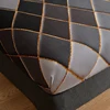 Plaid Print Fitted Bedsheet Soft Bed Cover Elastic Bed Sheets Simple Style Mattress Protector постельное белье (No Pillowcase) 3