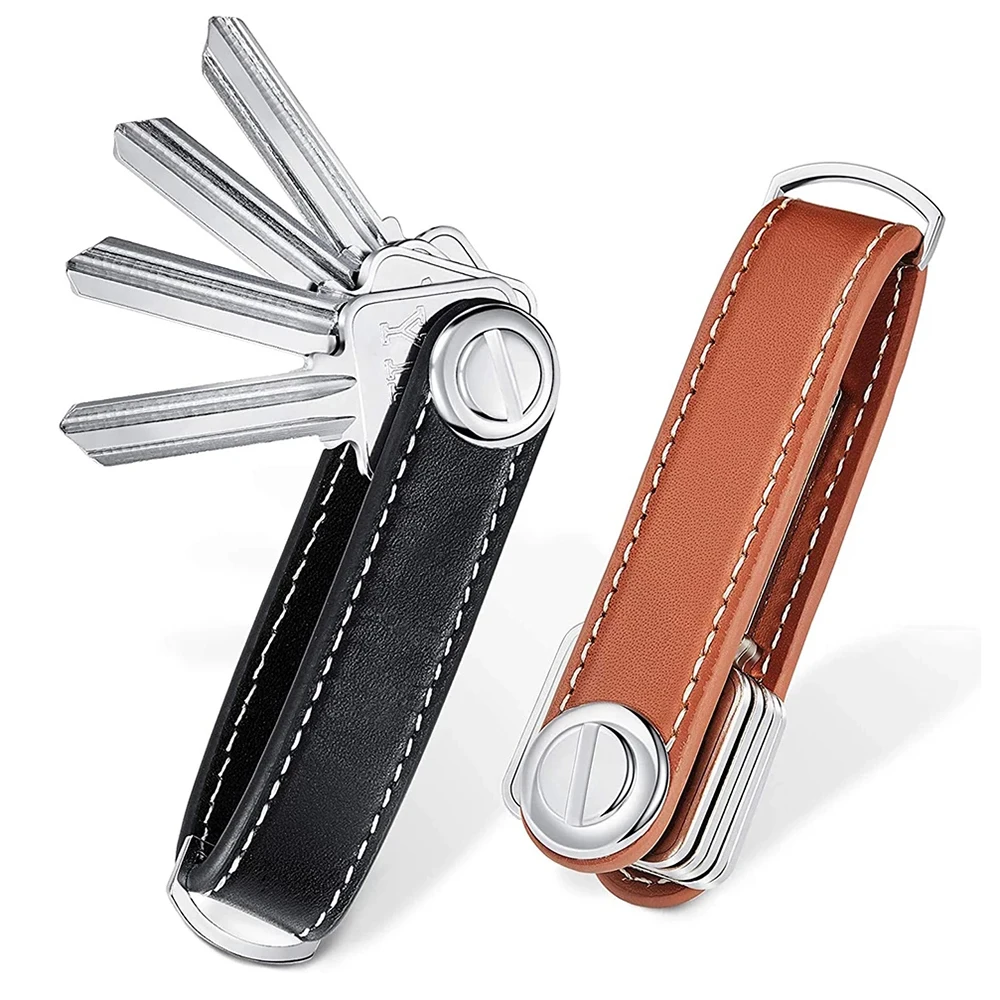 Car Key Pouch Bag Key Holder Organizer Fashion Leather Keychain Case Protection