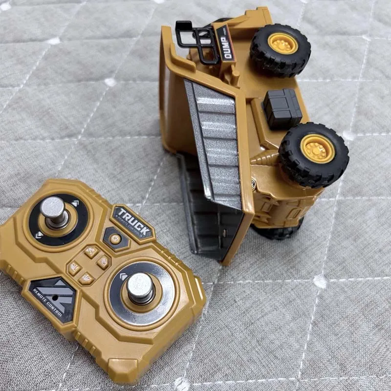 Camion de chantier télécommandé Mini Voiture RC 1:64 2.4G avec benne basculante