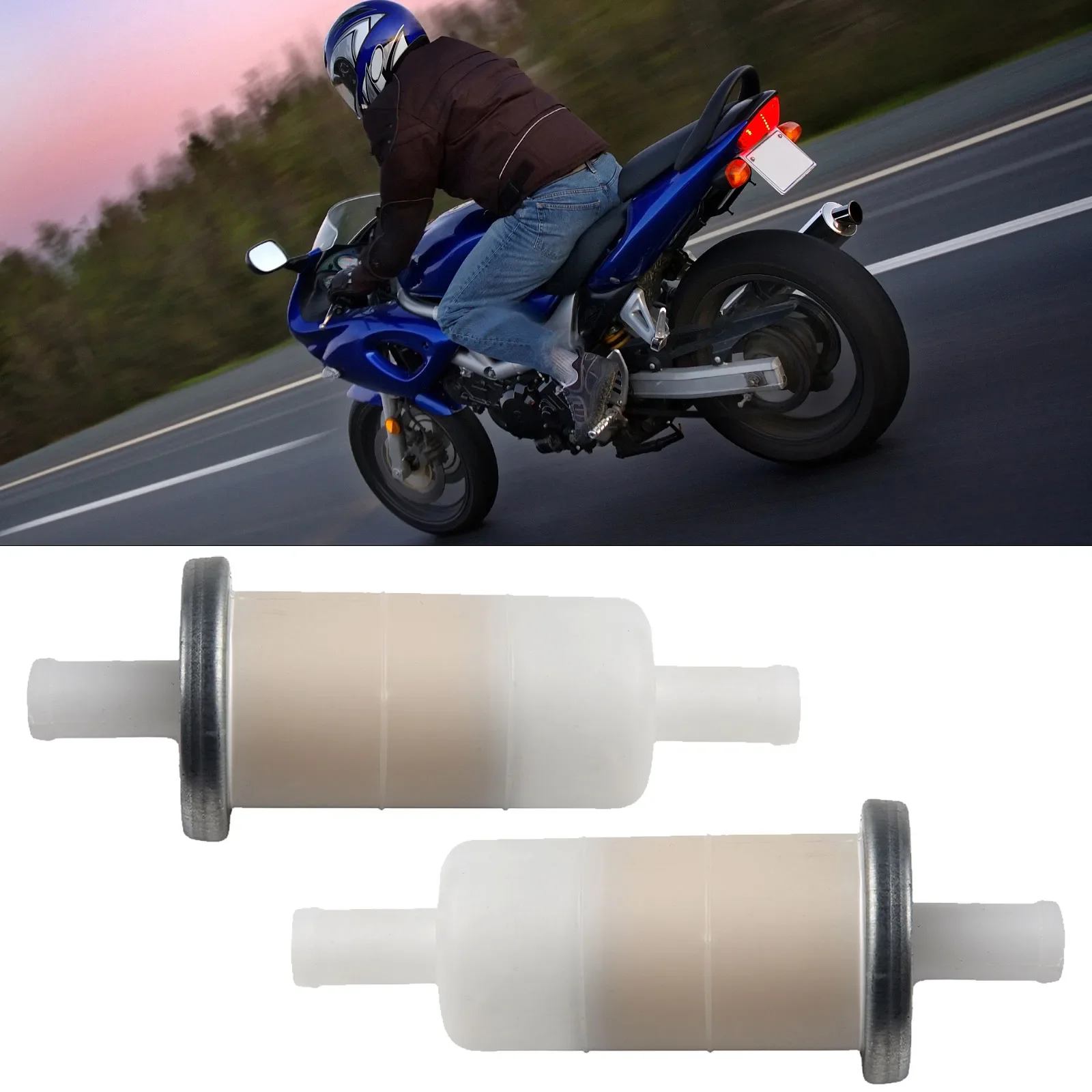 Direct Replacement Fuel Filter For 9.5mm Or 3/8\\\" Fuel Lines For Hawk 650 Honda 16900-MG8-003 1-1/4\\\" Diameter