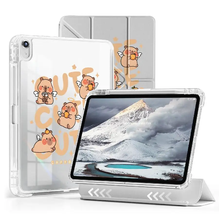Adorable Capybara Cartoon Tablet Case Cover - Universal Fit