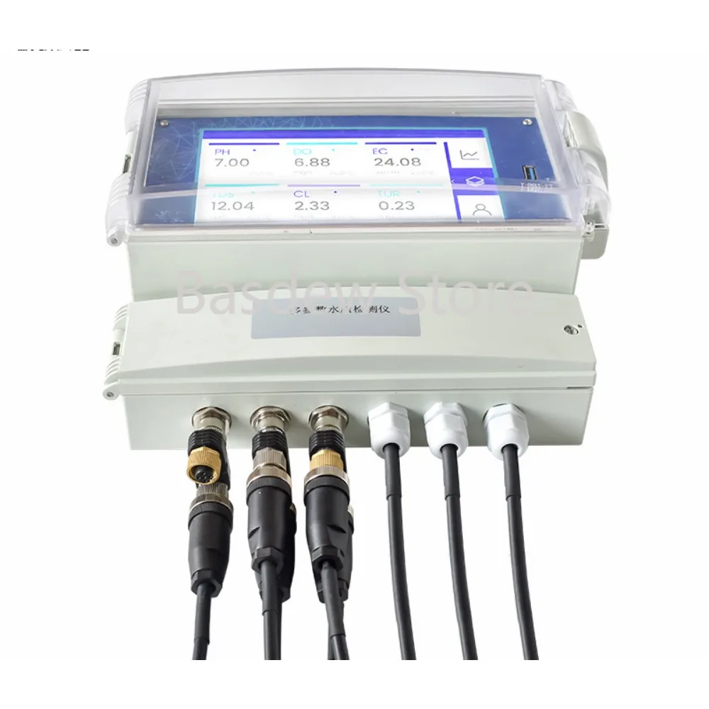 

Five-Parameter Water Quality Analyzer Ph Temperature Turbidity Conductivity Dissolved Oxygen Water Quality Online Monitor