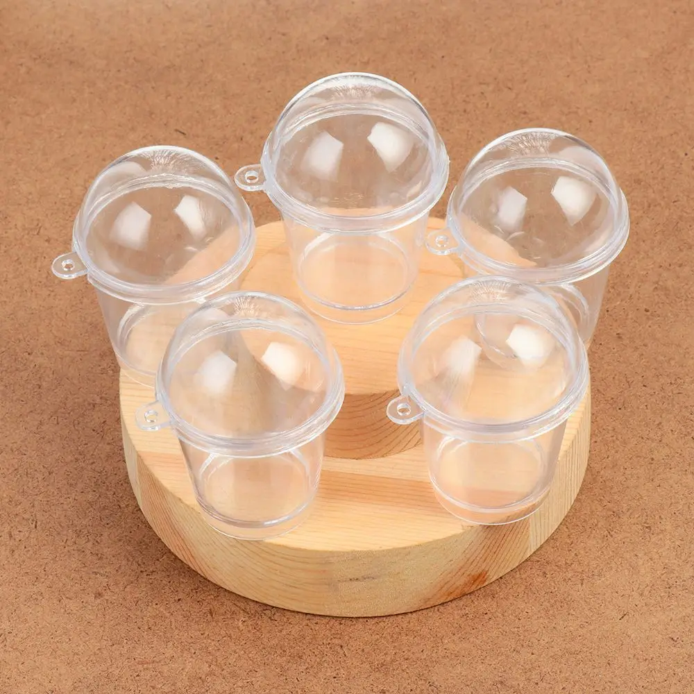 10pcs Miniature Frappuccino Cup Cover Lid Ice Cream Cups Plastic DIY Macaron Cake Decorating Home Kitchen