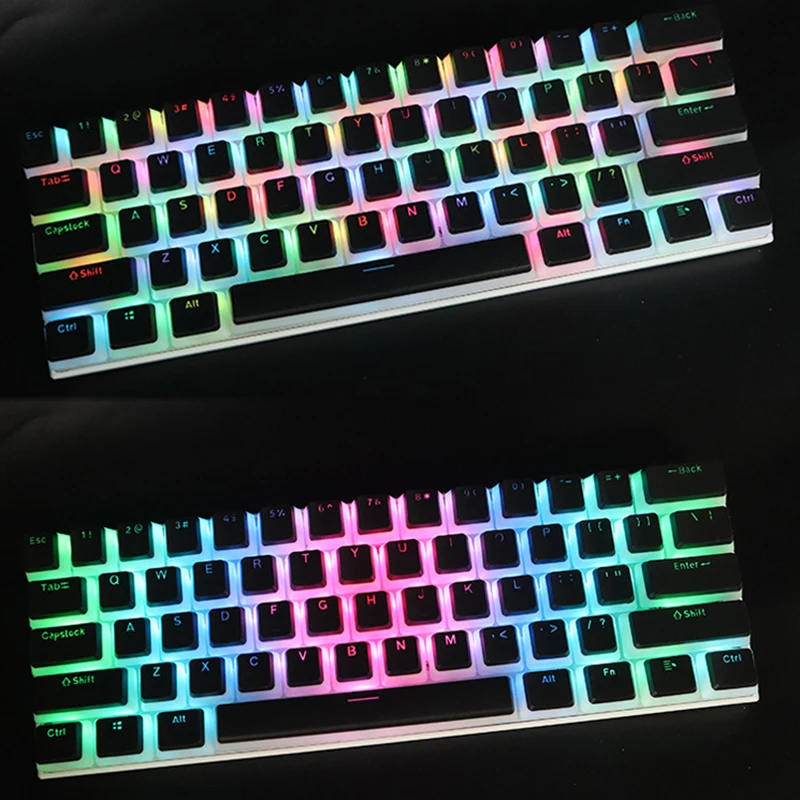 Keycap Teclado Gaming Mecânica Keycaps Pudim Duas Cores Injeção Perfil Oem Gateron Cherry mx Switch Faça Você Mesmo Pbt Pudim 104 Chaves - Imagem 2