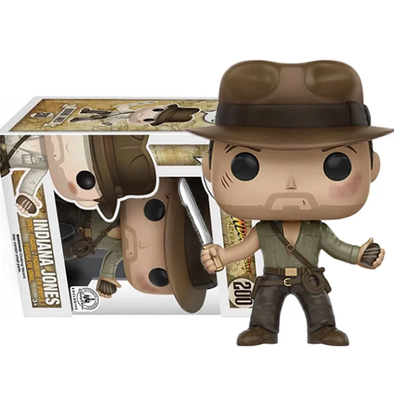 Funko POP 199# Indiana Jones 10cm Vinyl Action Figures brinquedos  Collection Doll Original Model Toys for Children gift